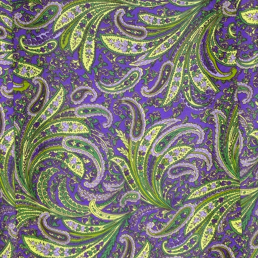 Norton McNaughton Paisley A-Line Skirt Purple Green Size 14 Classic Vintage - Picture 6 of 8